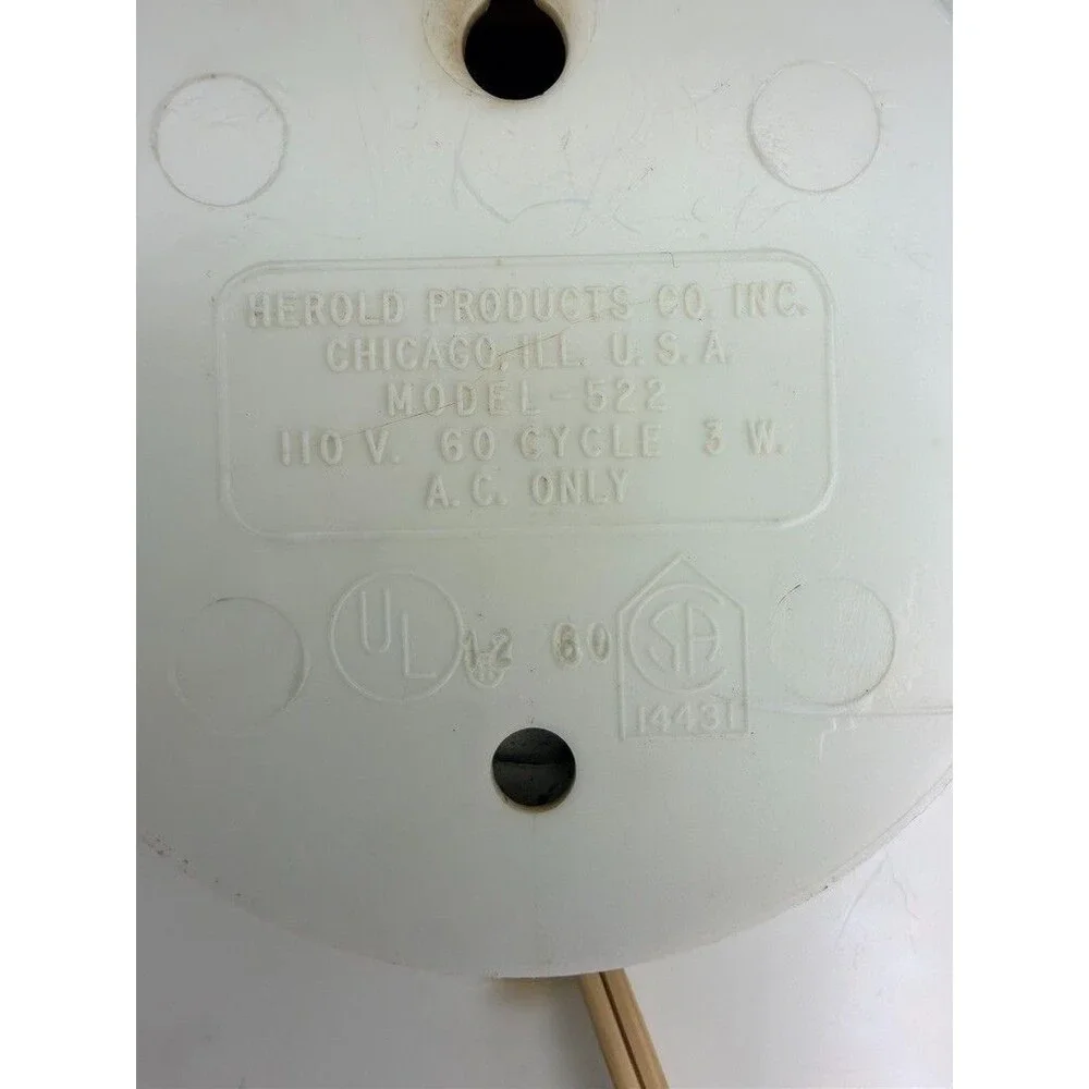 Vintage Spartus Model 522 Kitchen Wall Clock MCM WORKS! Harold Products Co